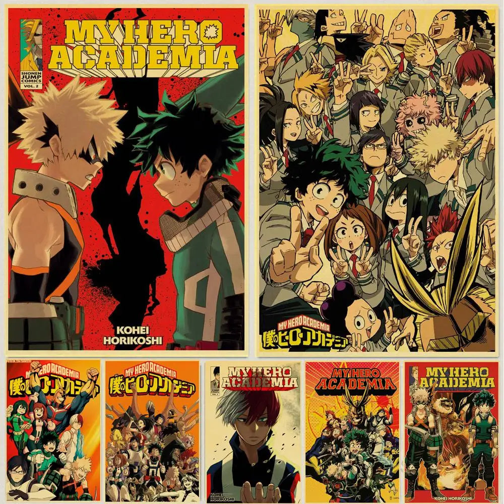 My Hero Academia Retro Posters